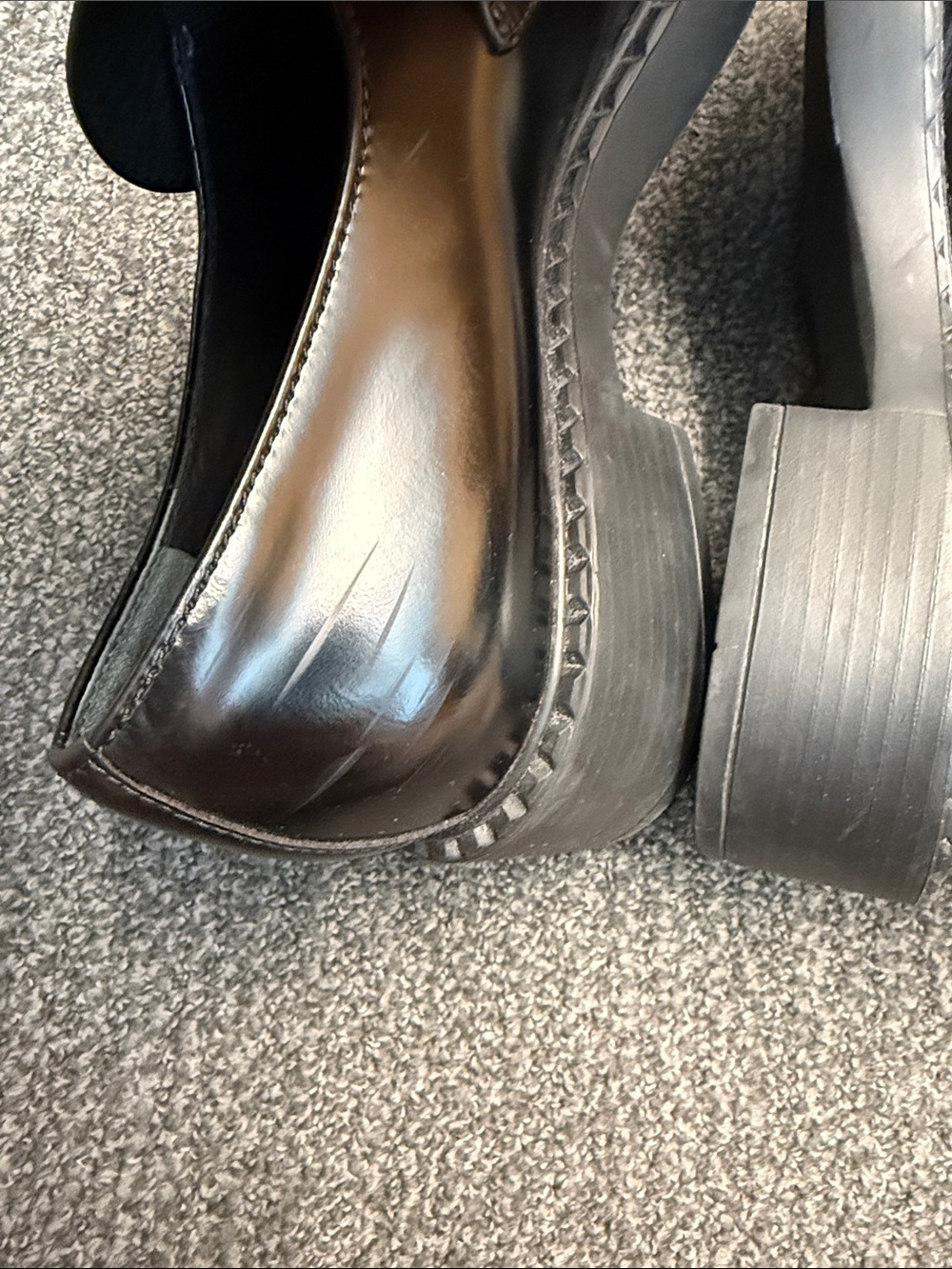 Prada Logo Leather Loafers in Nero - Picture 7 of 14
